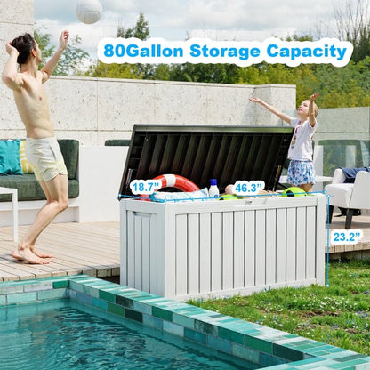 Outdoor Patio Storage Resin Lockable Deck Box