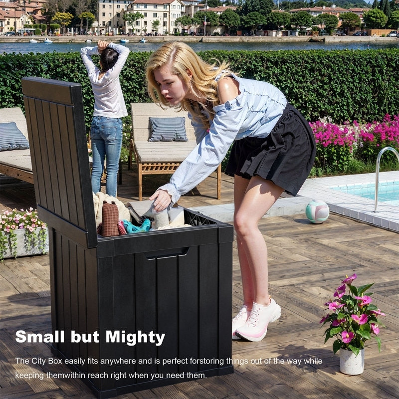 Outdoor Patio Storage Resin Lockable Deck Box