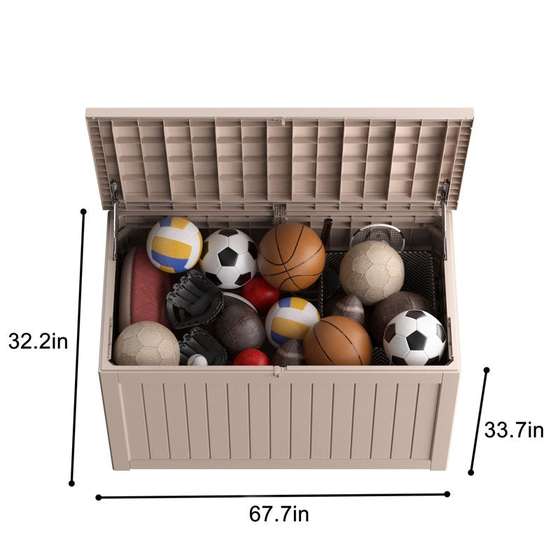 Outdoor Patio Storage Resin Lockable Deck Box