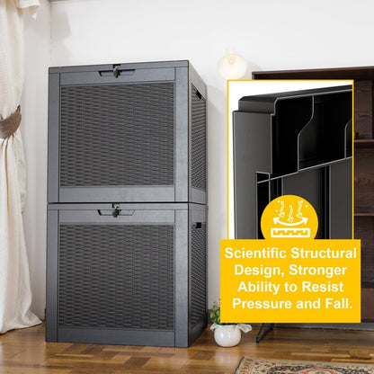 Outdoor Patio Storage Resin Lockable Deck Box