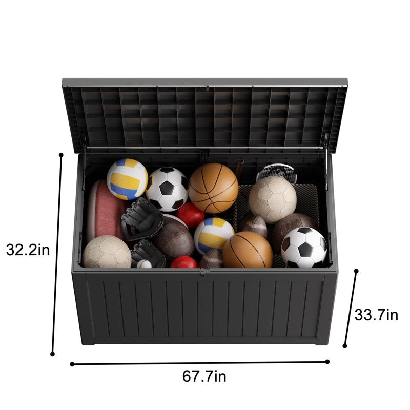 Outdoor Patio Storage Resin Lockable Deck Box