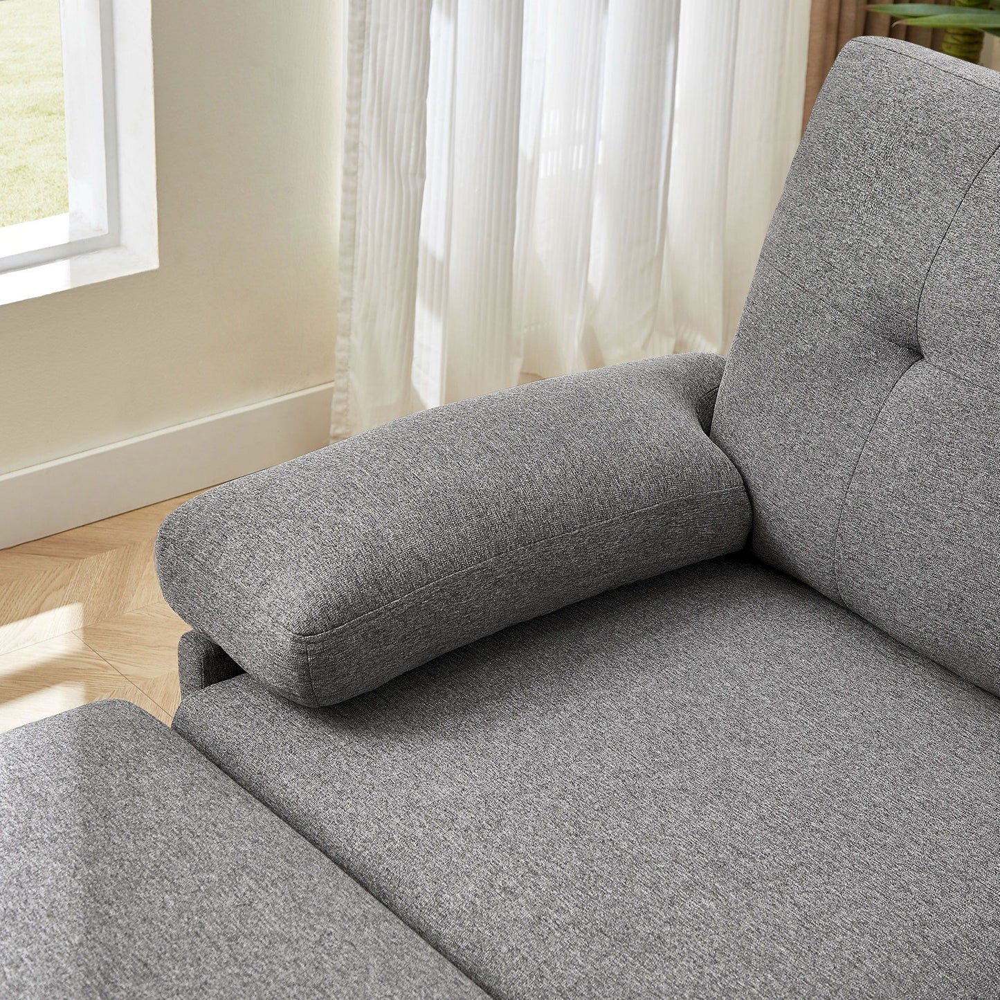 86.22 L Shaped Sectional Sofa with Side Storage Pockets