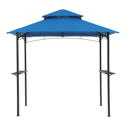 8' x 5' Outdoor Rainproof Grill Gazebo With Double Layer Vented Design
