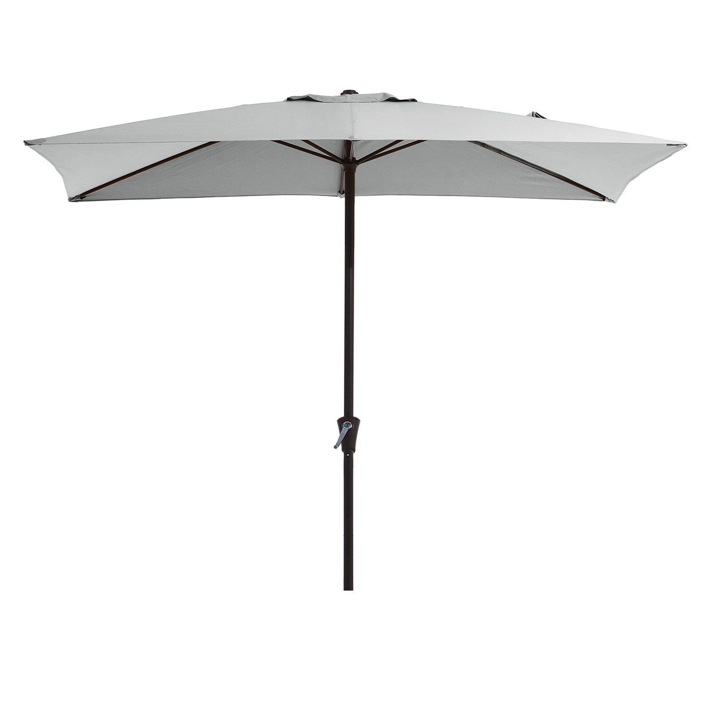 8*10ft Rectangular Patio Market Umbrella with Crank & Tilt，UV-Resistant