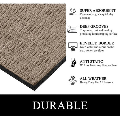 A1HC New Durable and Versatile Polypropylene Rubber Door Mat All Weather Inside Outside Door Mat