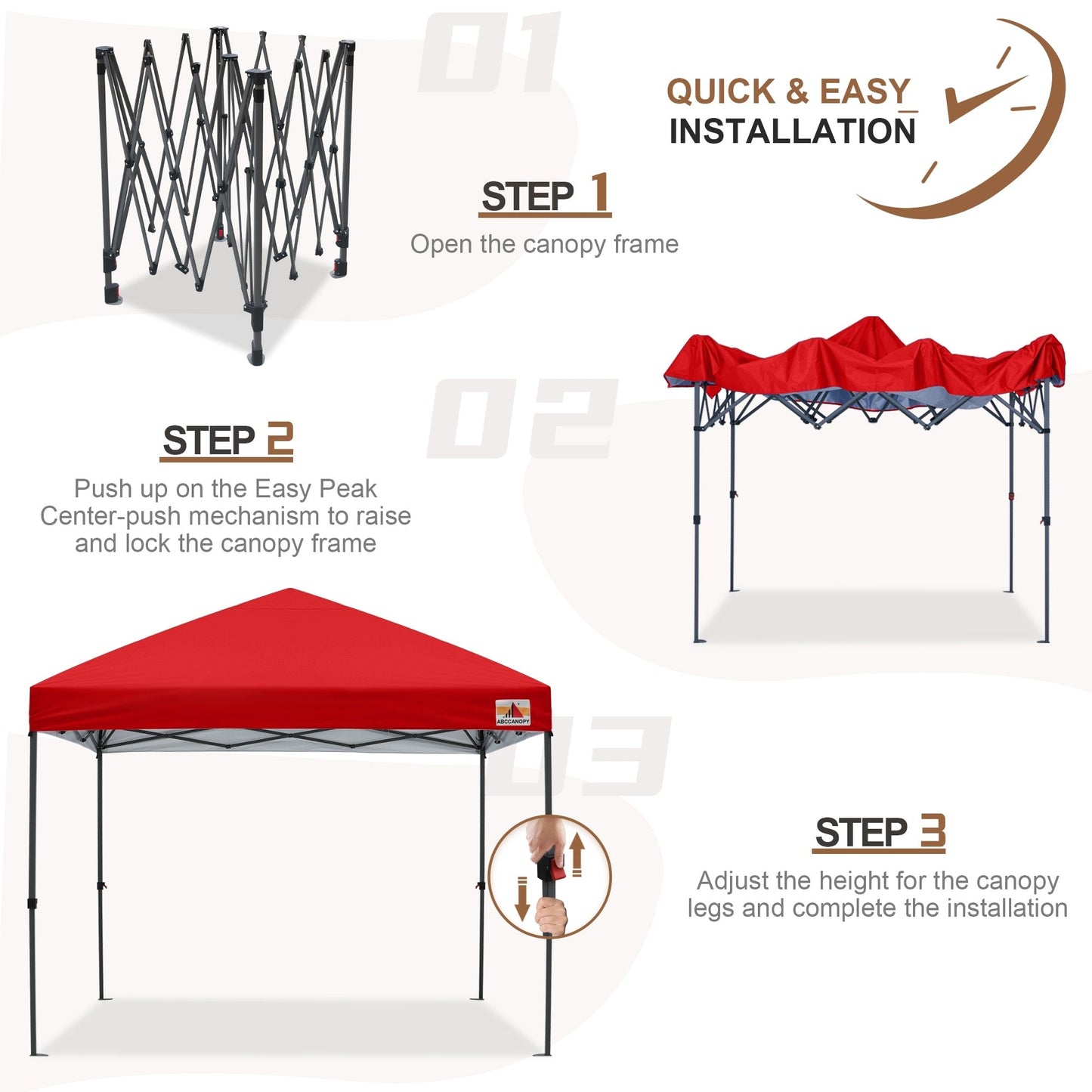 ABCCANOPY Durable Easy Pop up Canopy Tent Outdoor canopy tent