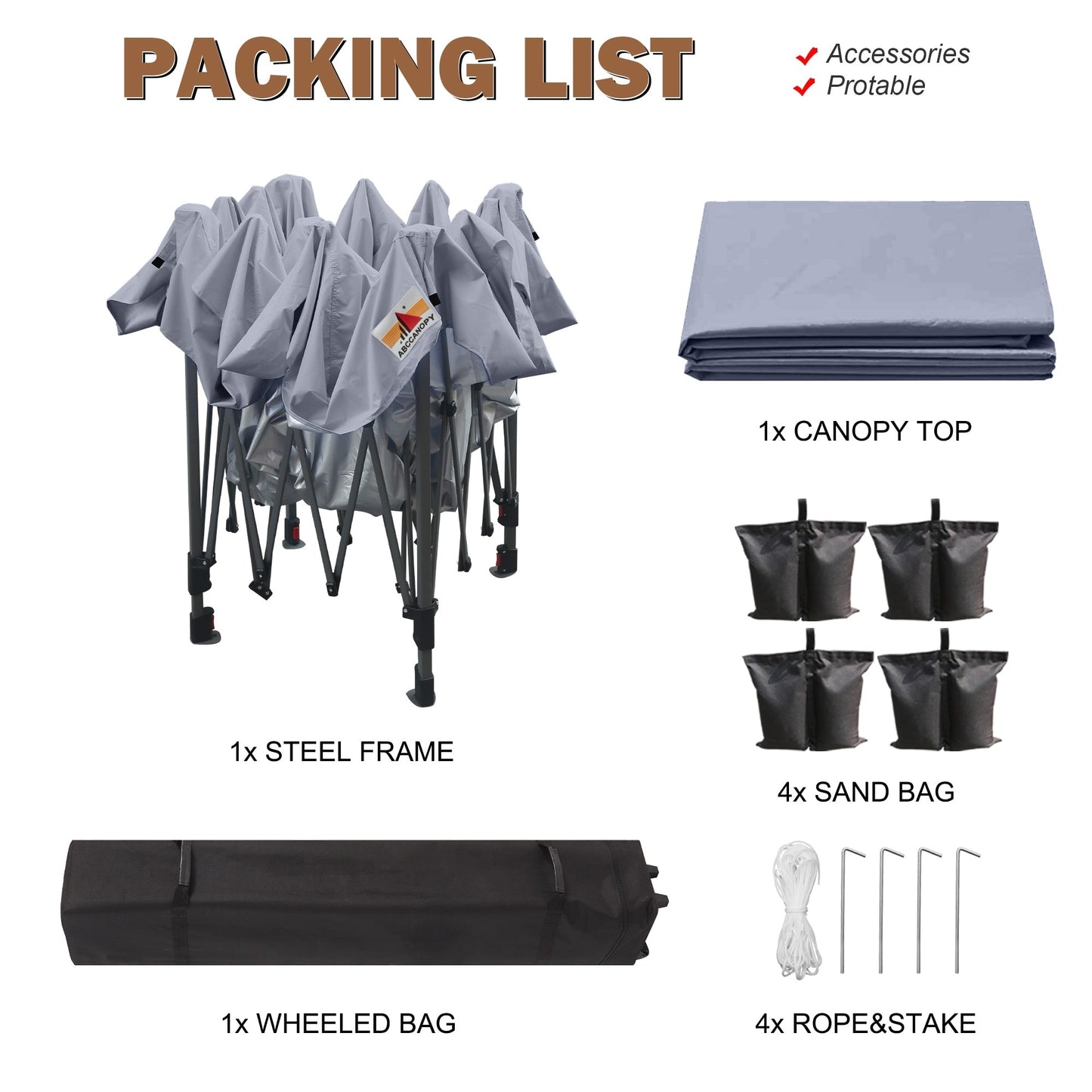 ABCCANOPY Durable Easy Pop up Canopy Tent Outdoor canopy tent