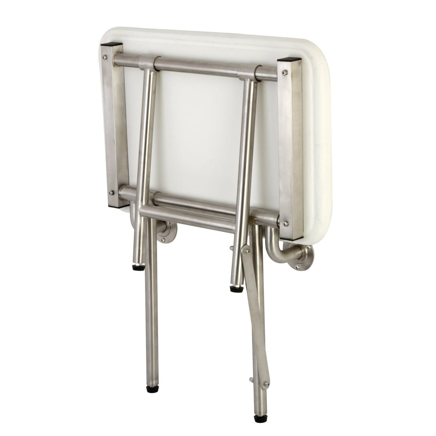 Adascape 22 x 16 Bariatric Wall Mount Folded Shower Seat with Additional Floor Supports