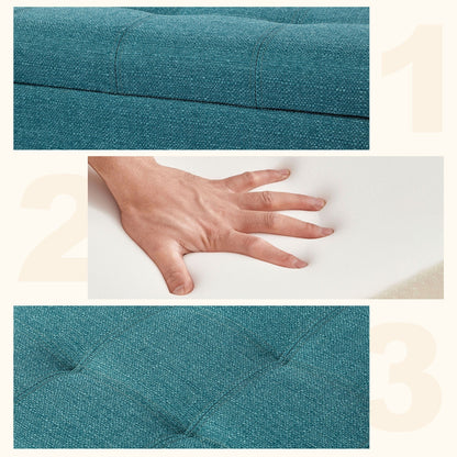 Adeco 50 Bonded Leather Storage Ottoman Bench