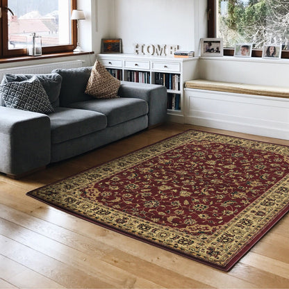 Admire Home Living Caroline Traditional Floral Sarouk Pattern Area Rug