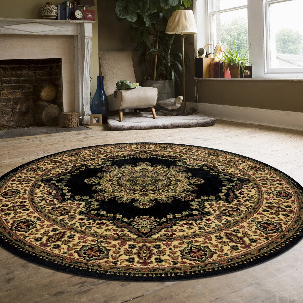 Admire Home Living Caroline Traditional Medallion Area Rug