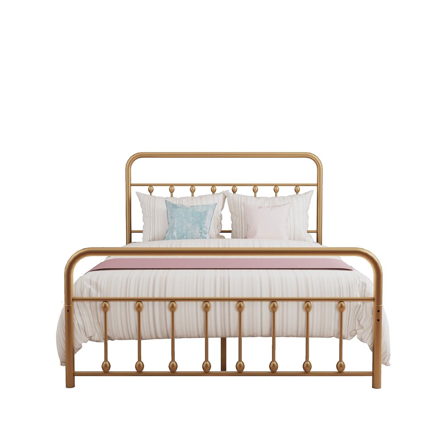 Alazyhome Simple Vintage Metal Platform Bed Frame, Easy-Assembly