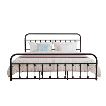 Alazyhome Simple Vintage Metal Platform Bed Frame, Easy-Assembly