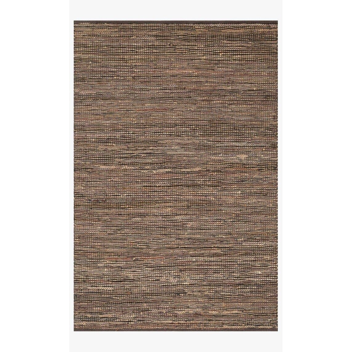 Alexander Home Farmhouse Jute and Leather Handwoven Area Rug