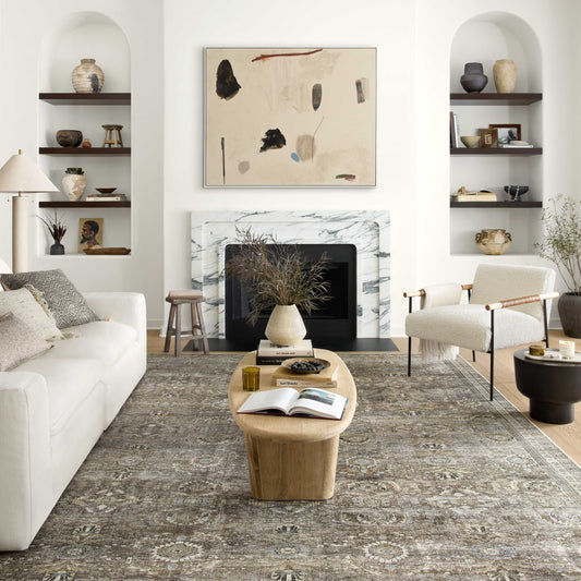 Alexander Home Isabelle Shabby Chic Vintage Distressed Printed Area Rug