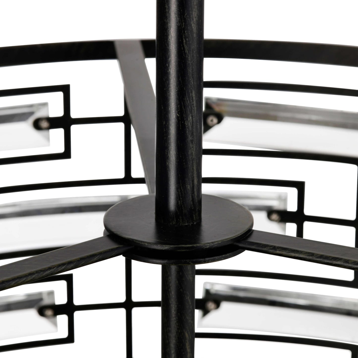 Anita Drum Shade Chandelier with Clear Glass Prism