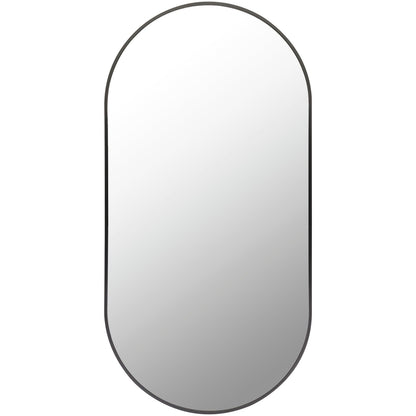 Livabliss Aranya Modern Aluminum Oval Pill-Shaped Accent Mirror