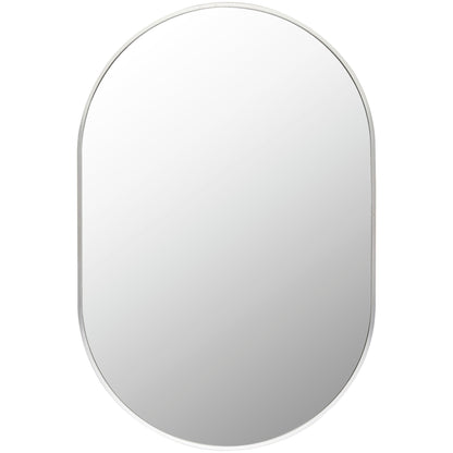 Livabliss Aranya Modern Aluminum Oval Pill-Shaped Accent Mirror