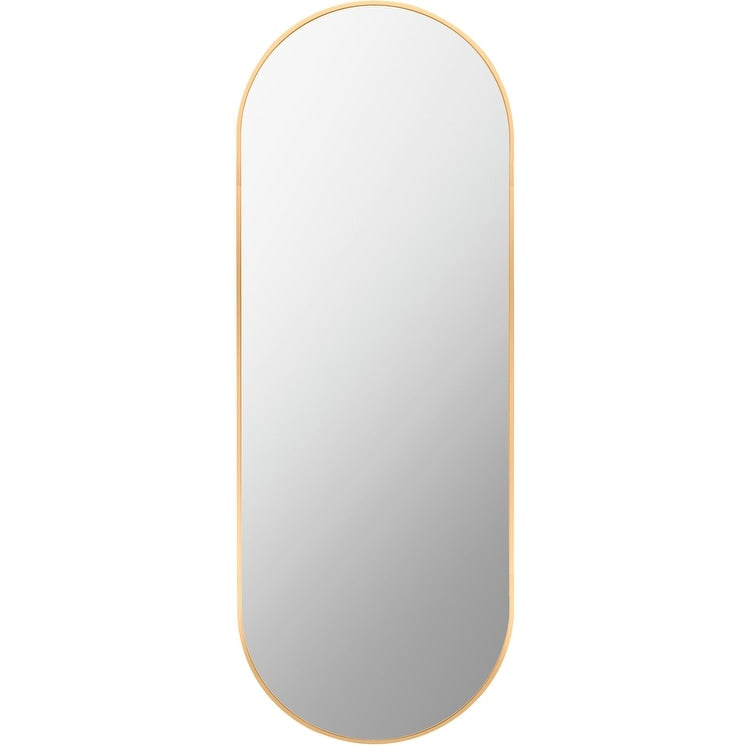 Livabliss Aranya Modern Aluminum Oval Pill-Shaped Accent Mirror