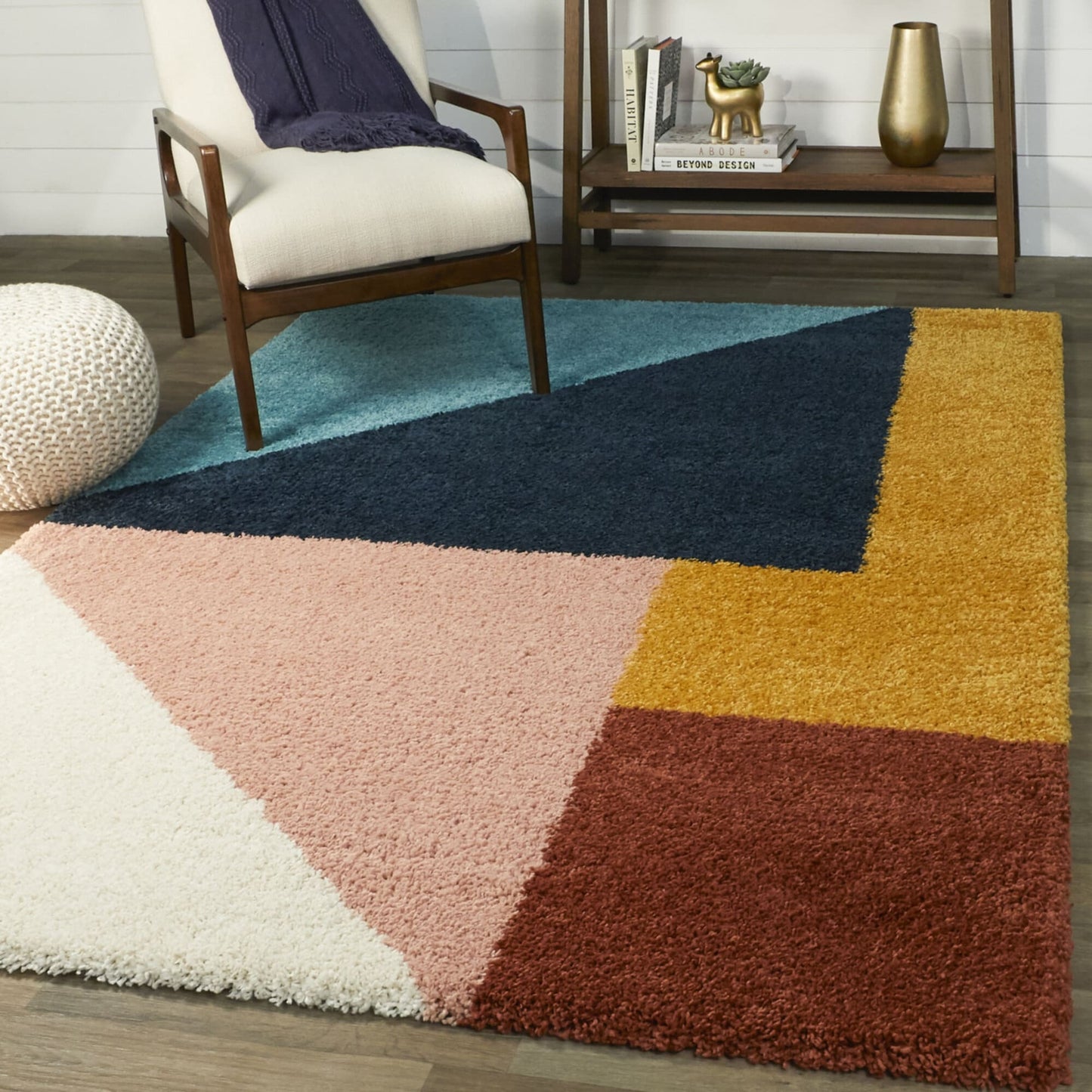 Balta Jordan Modern Color Block Shag Area Rug