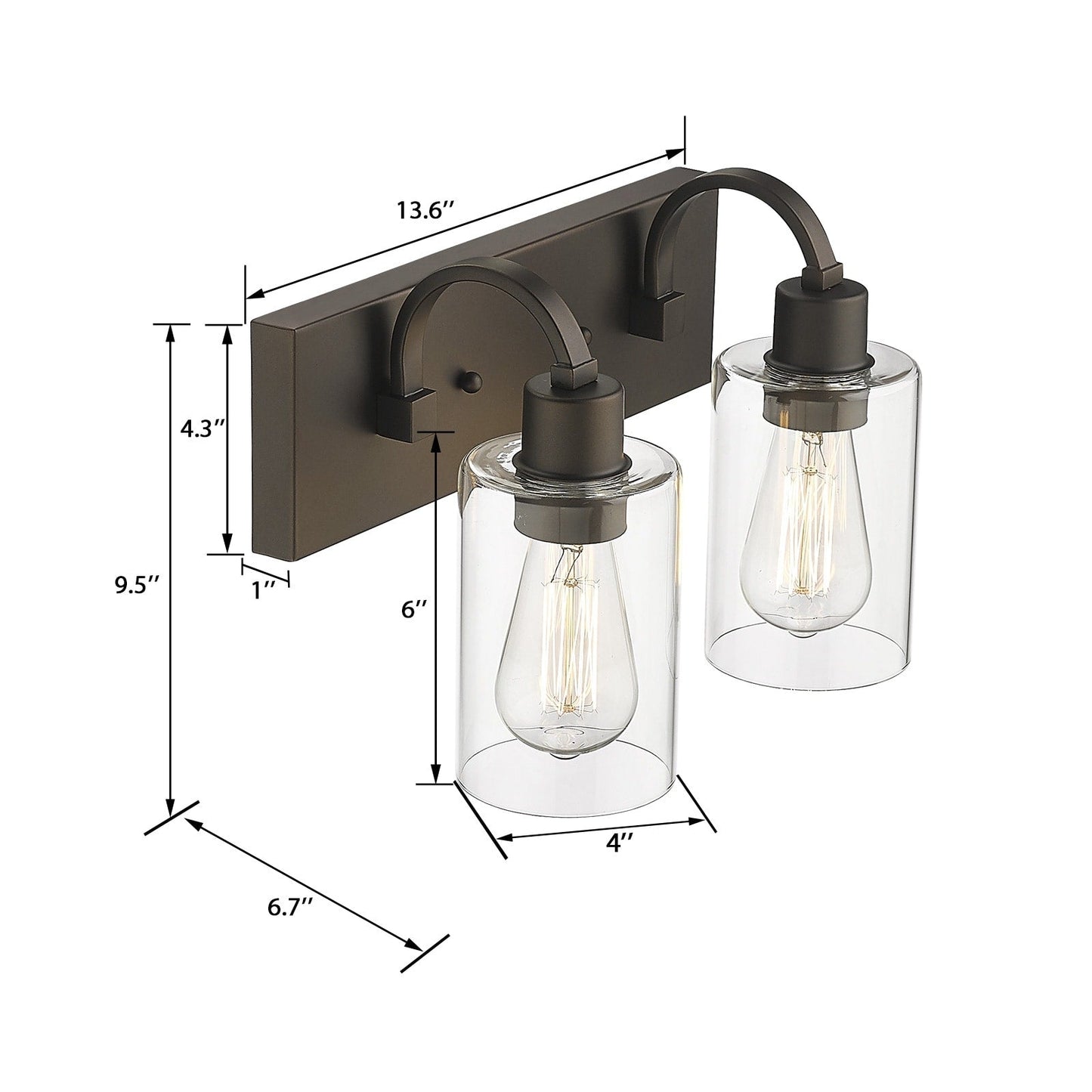 Bathroom Vanity Light Fixtures - Farmhouse Wall Light for Bathroom