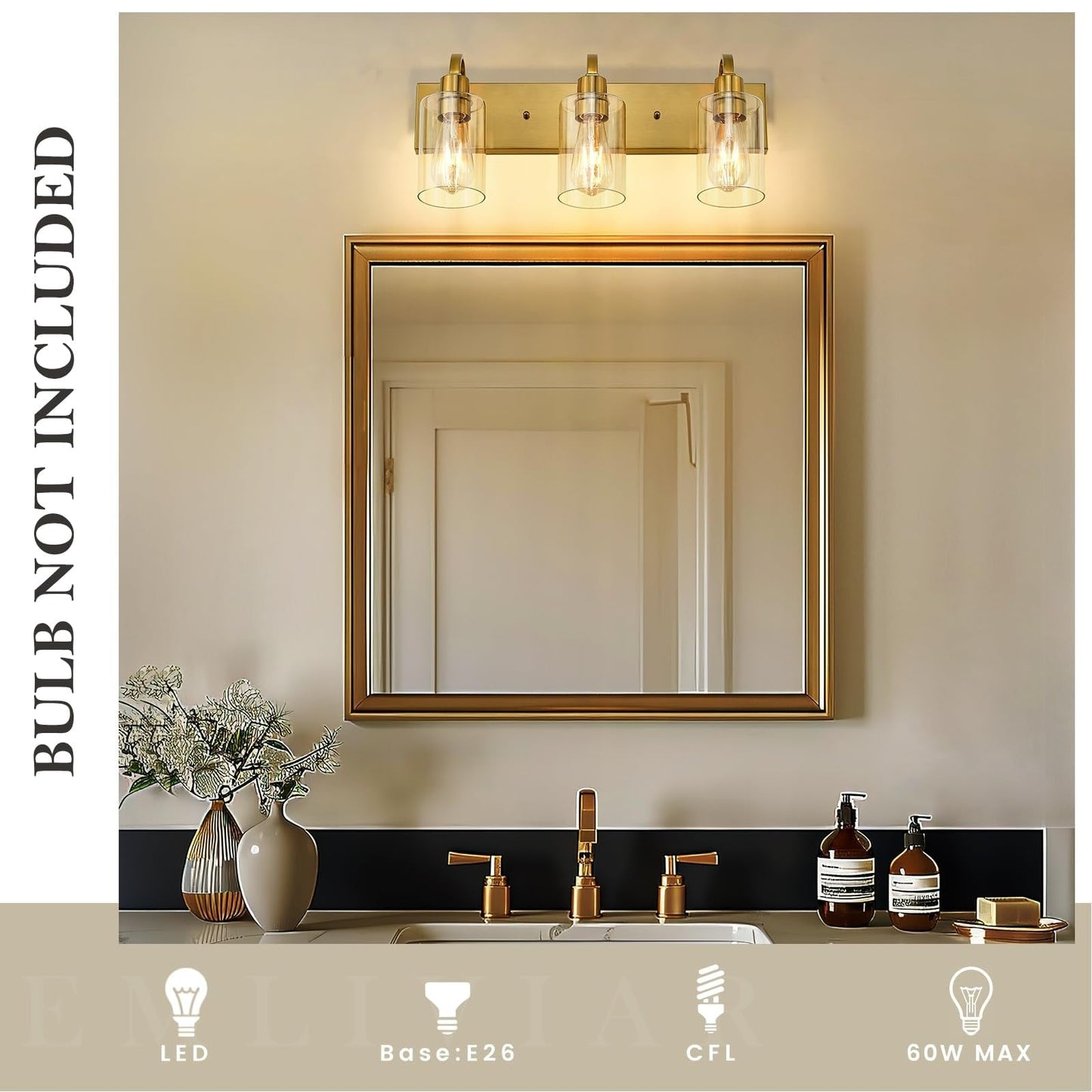Bathroom Vanity Light Fixtures - Farmhouse Wall Light for Bathroom