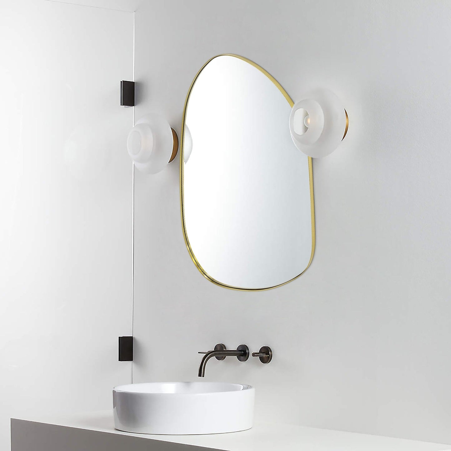 TEHOME Bertlinde wall mirror irregular shaped mirror for living room