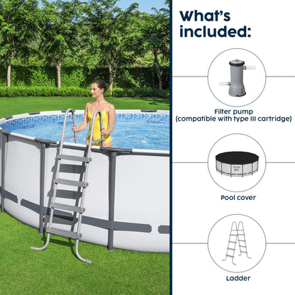 Bestway Steel Pro MAX Round Above Ground Swimming Pool with Pump & Cover
