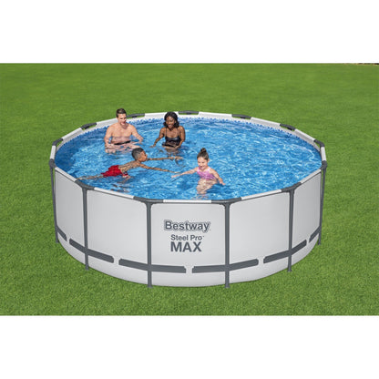 Bestway Steel Pro MAX Round Above Ground Swimming Pool with Pump & Cover