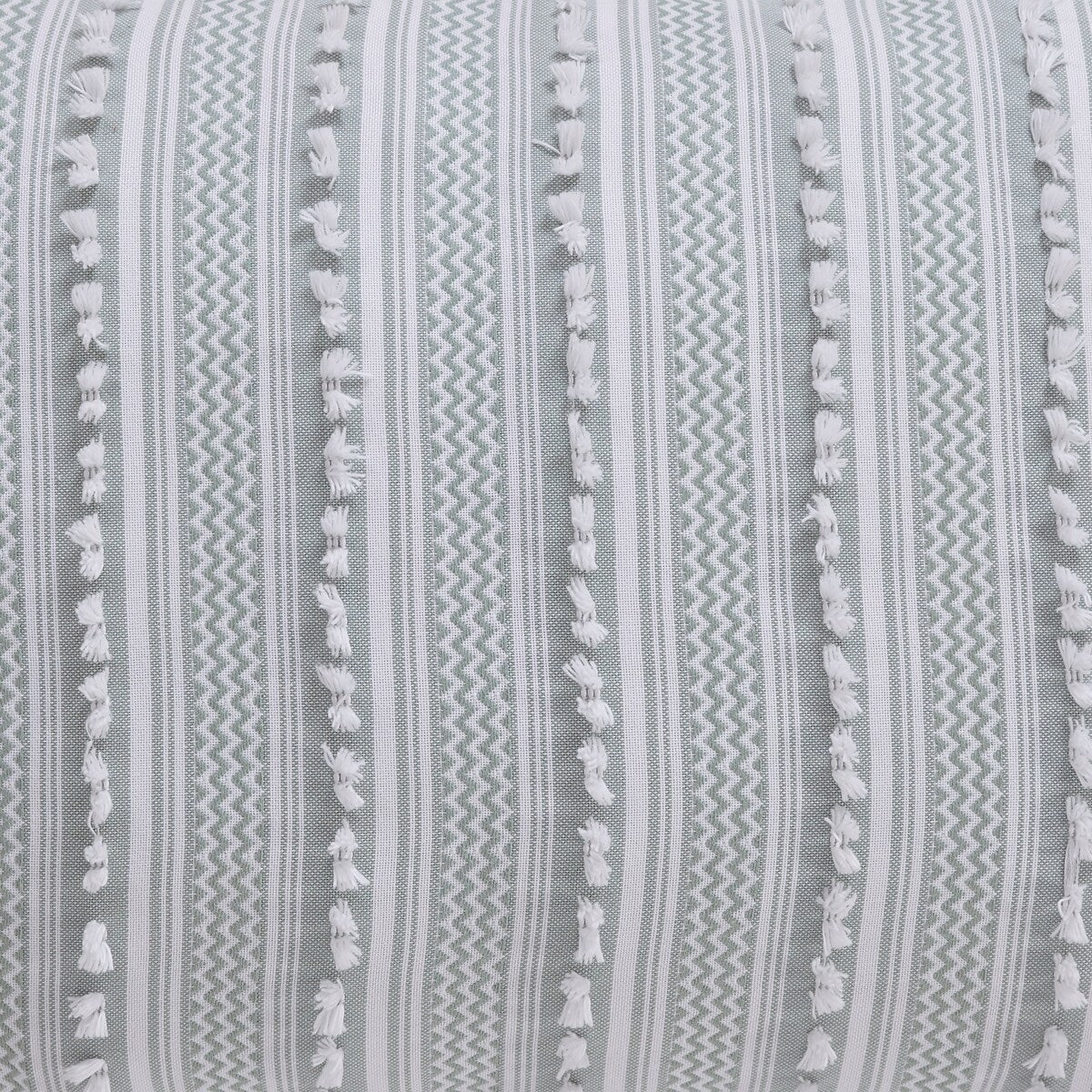 Better Trends Angelique Comforter Set 100% Cotton Tufted Soft Plush Chenille Elegant Stripes Machine Washable & Tumble Dry