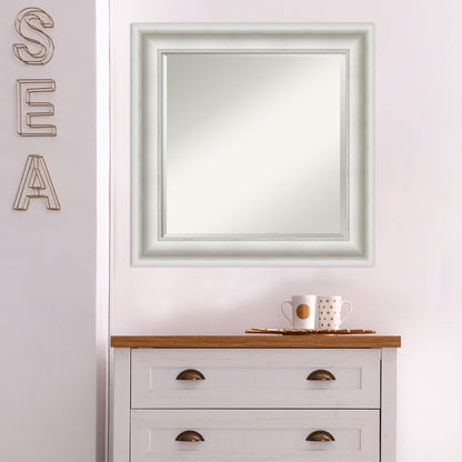 Beveled Bathroom Wall Mirror - Parlor White Frame