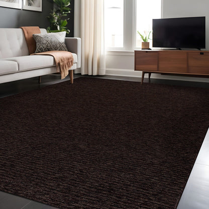 Beverly Rug Solid Color Non-Slip Rubber Back Washable Indoor Area Rug