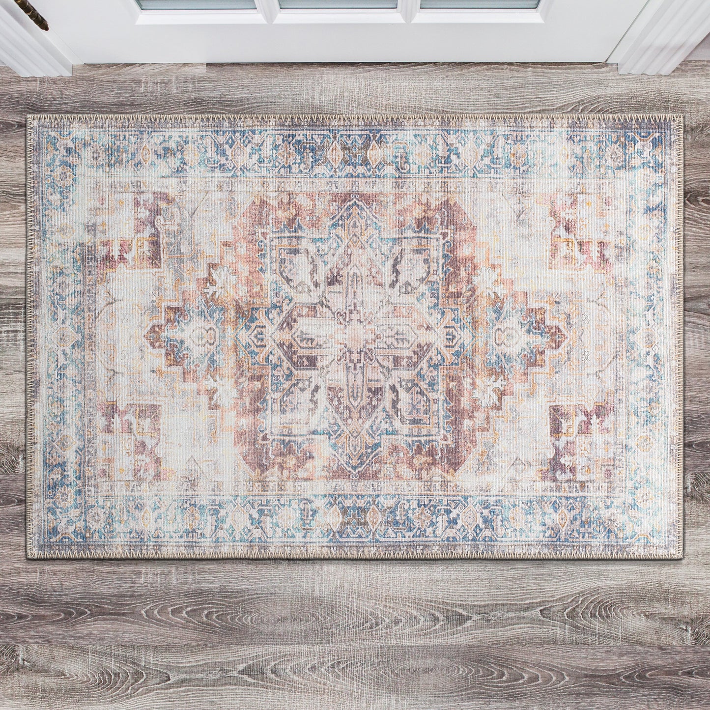 Bohemian Distressed Machine Washable Area Rug