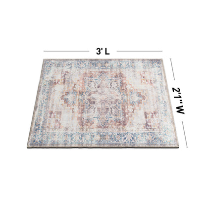 Bohemian Distressed Machine Washable Area Rug