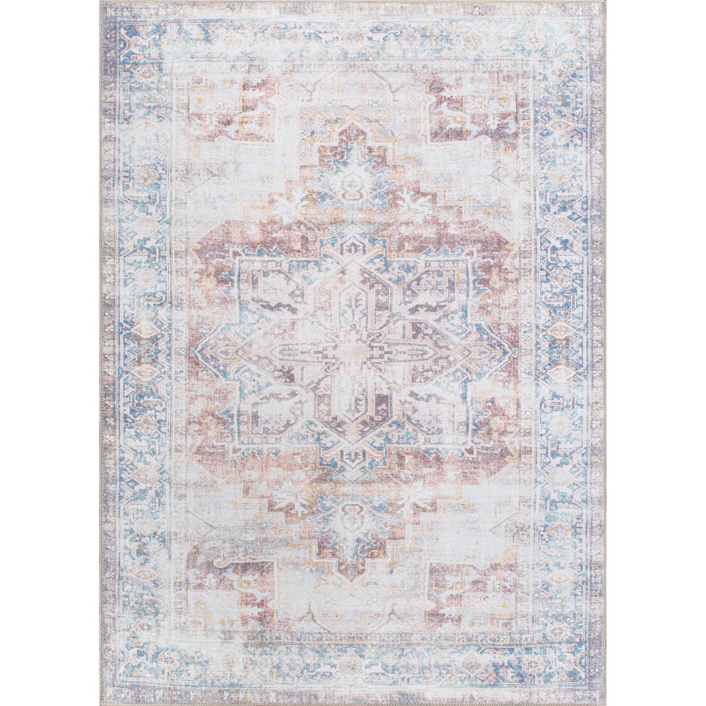 Bohemian Distressed Machine Washable Area Rug