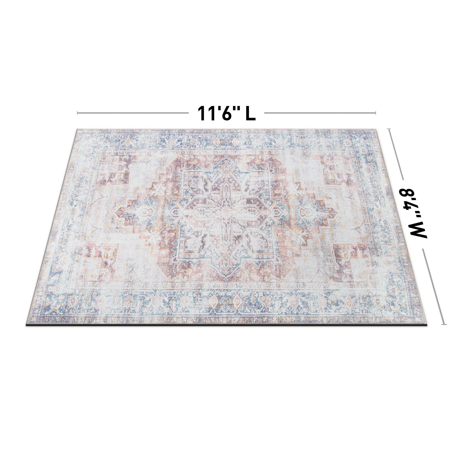 Bohemian Distressed Machine Washable Area Rug