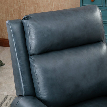 Genuine Leather Push Back Recliner Chair with Comfortable Arms and Back