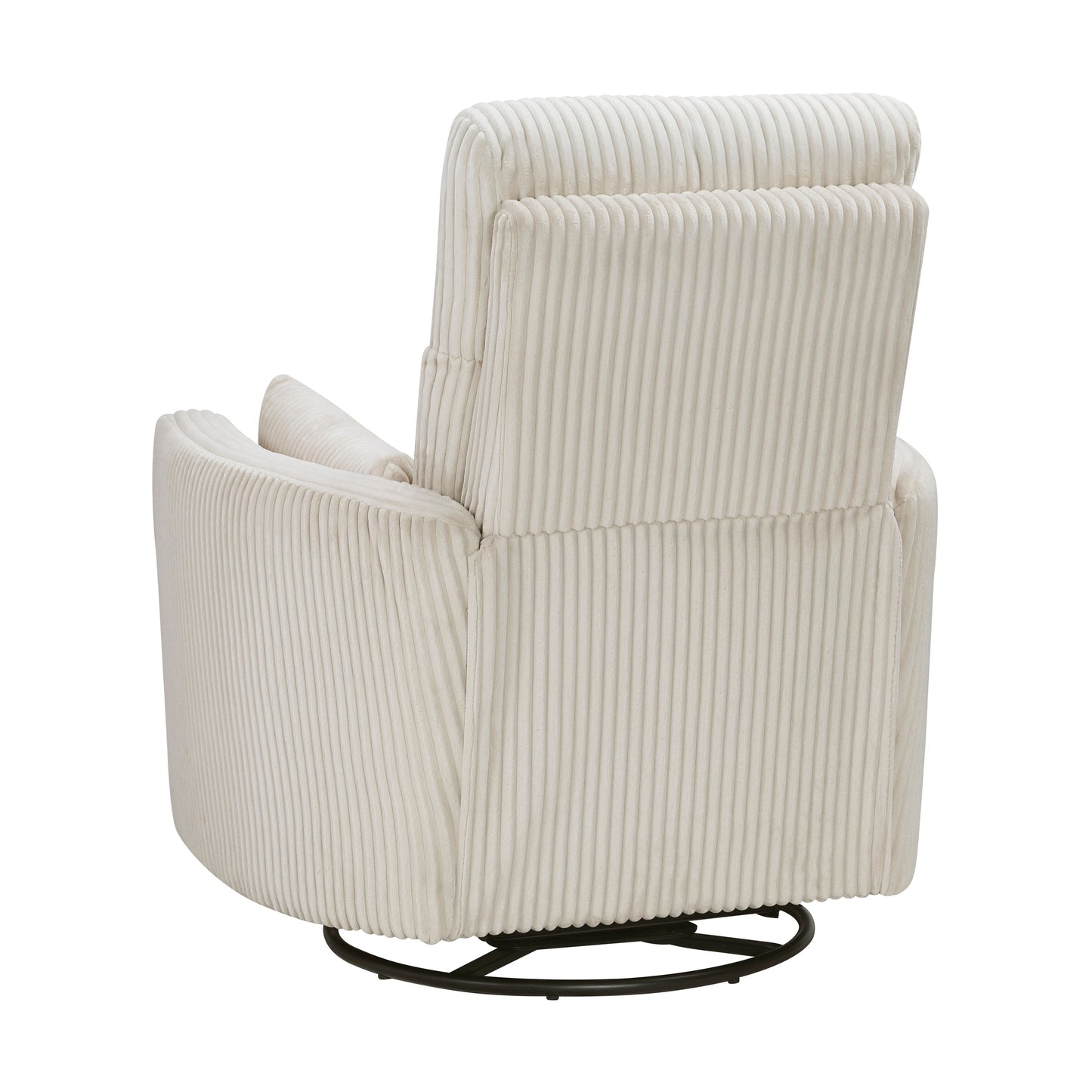 Braidy Corduroy Swivel Glider Manual Reclining Chair