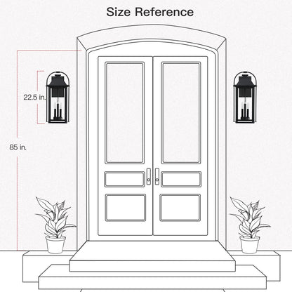 Brits Black Outdoor Wall Lantern Sconce Light