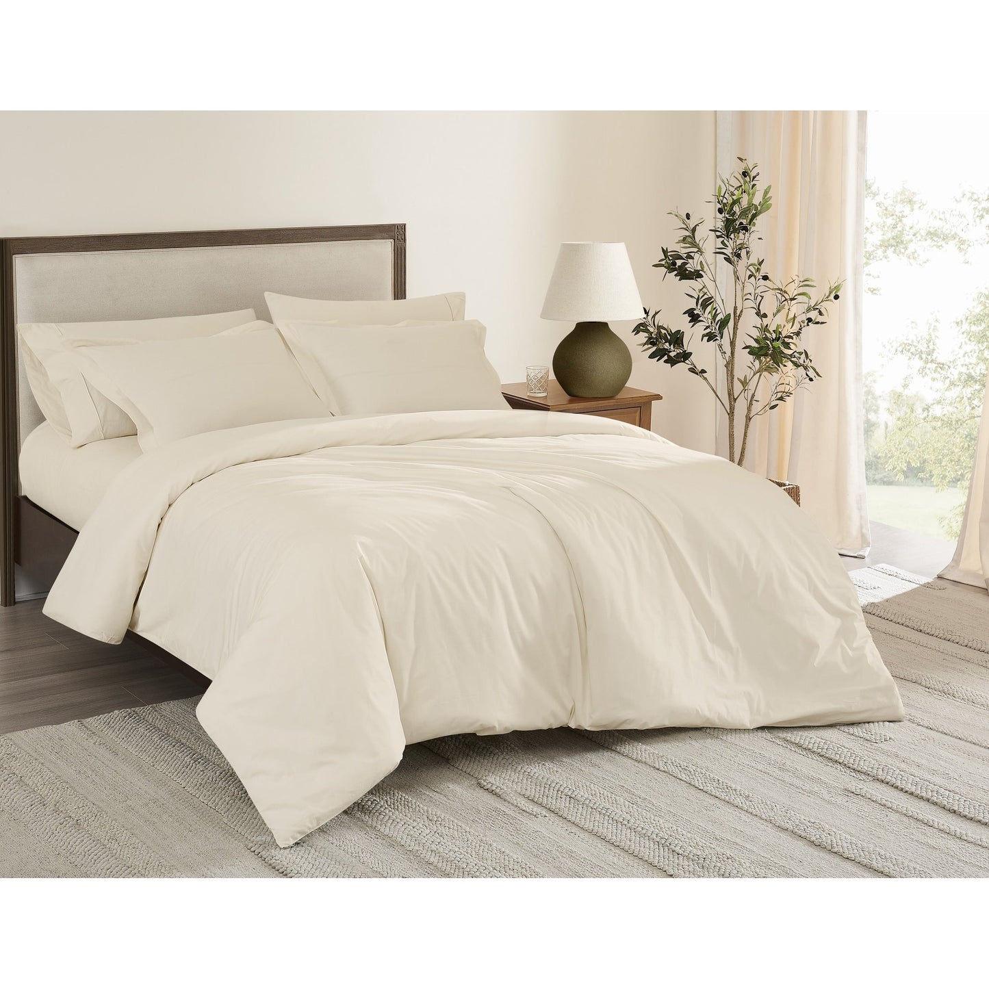 Brooklyn Loom Tight-Weave Cotton Percale Duvet Set