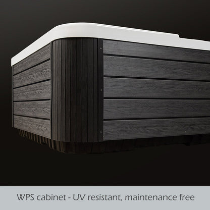 Buenospa Jersey 6 - Person 46 - Jet Hot Tub, Ice White, Gray with Ozone and LED Lights