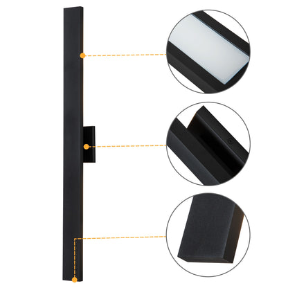 C Cattleya 2-Light Matte Black Aluminum LED Outdoor Wall Sconce