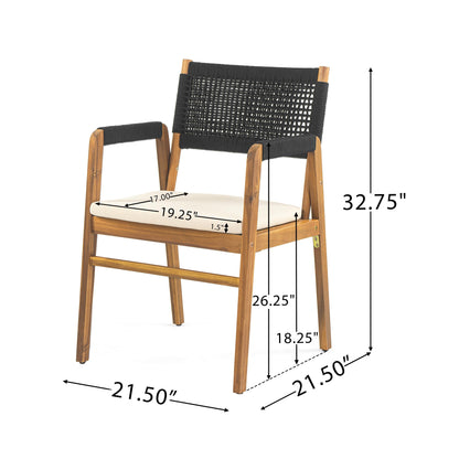 Captef Outdoor 5-piece acacia wood Dining Set by Christopher Knight Home