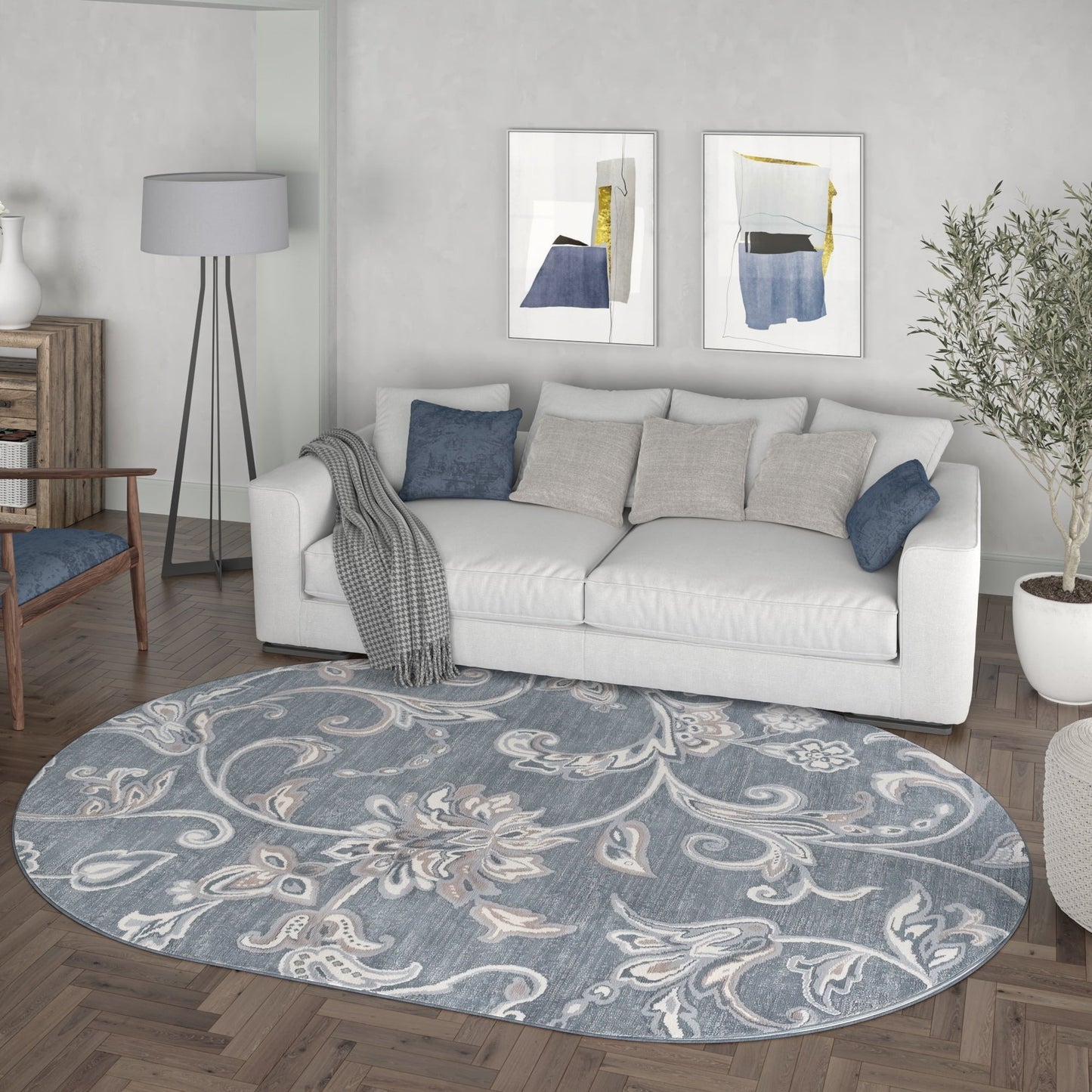 Carrington Transitional Floral & Botanical Indoor Area Rug