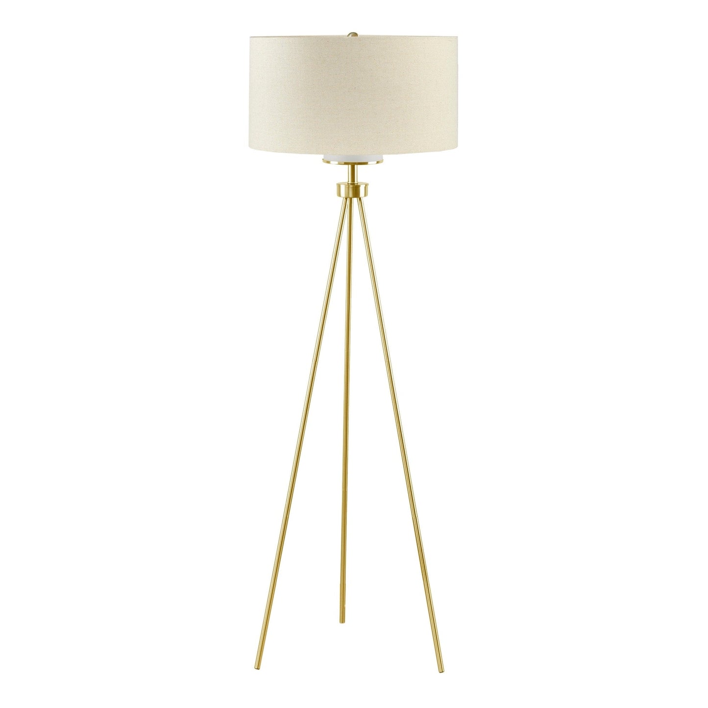 INK+IVY Pacific Metal Tripod Floor Lamp with Glass Shade