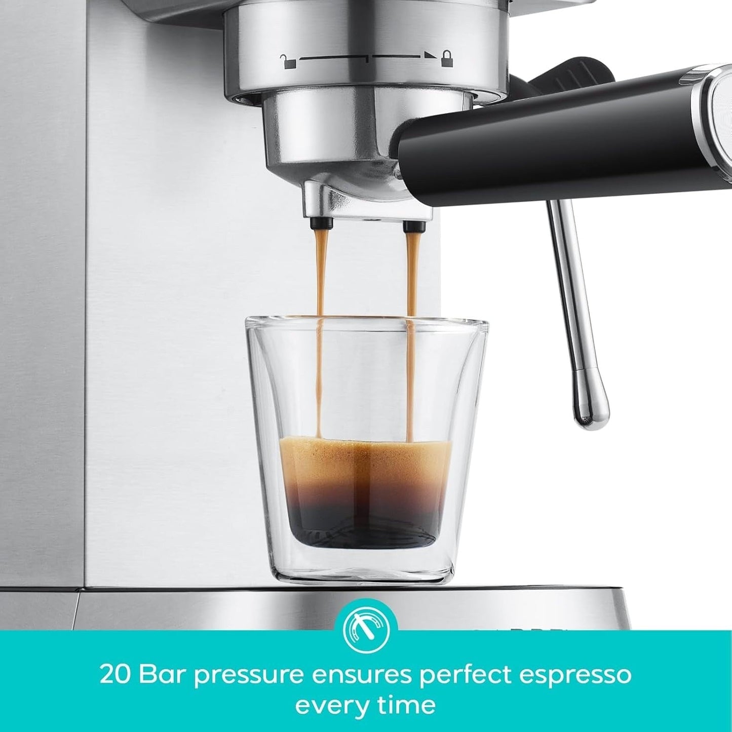CASABREWS CM5418Basic 20-Bar Espresso Machine W/ Milk Frothing for Home
