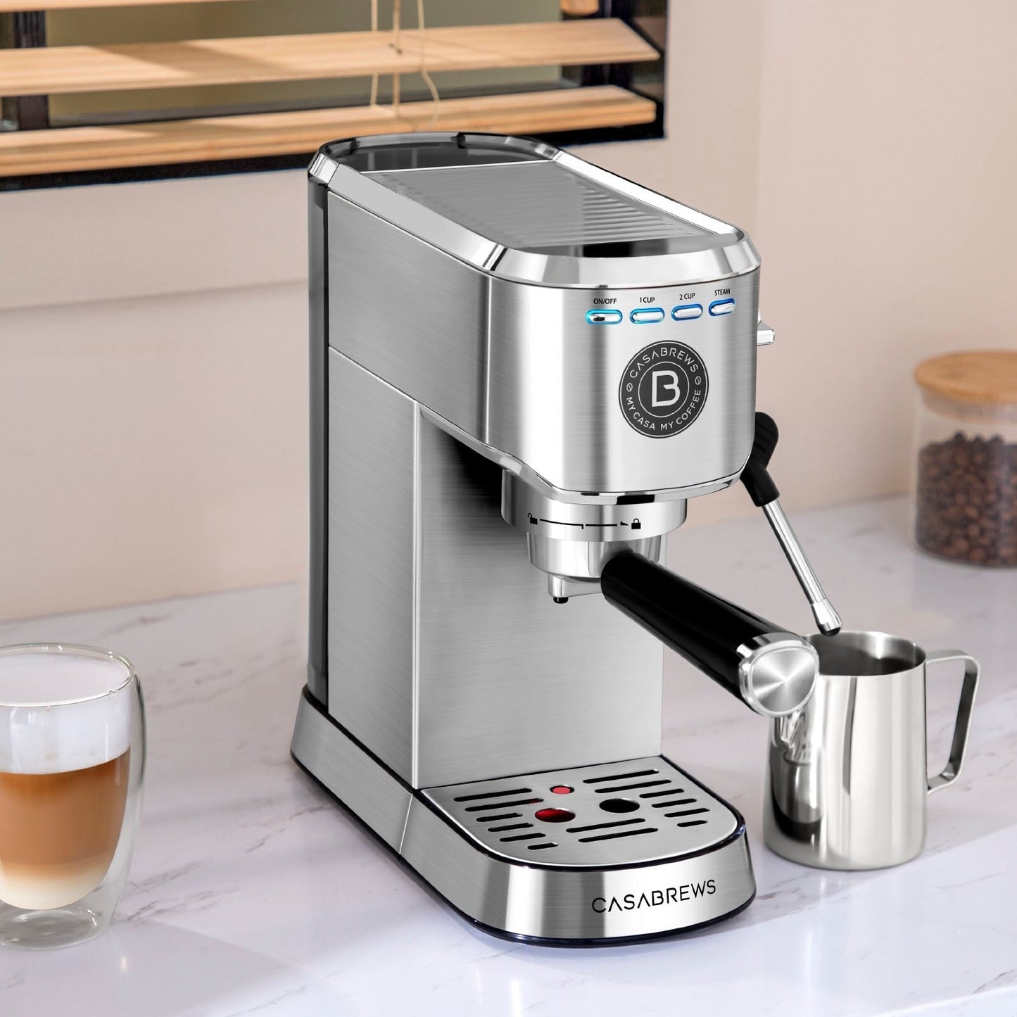 CASABREWS CM5418Basic 20-Bar Espresso Machine W/ Milk Frothing for Home