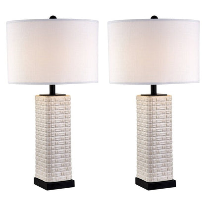 Ceramic USB Table Lamp Set
