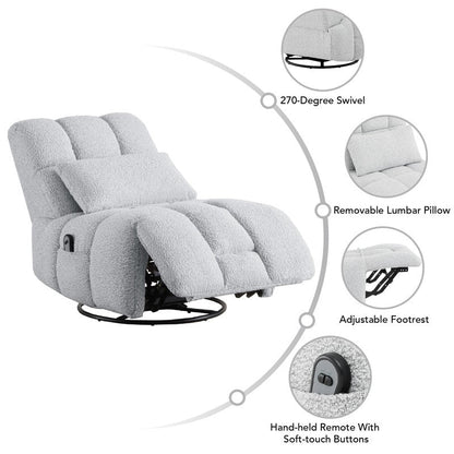 Cole Power Recliner Chair Swivel Glider with Lumbar Support