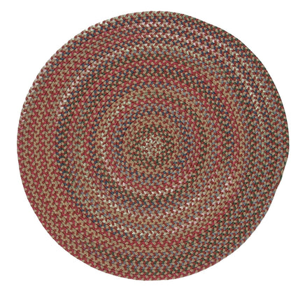 Colonial Mills Wayland Rustic Farmhouse Braided Multicolor Round Rug